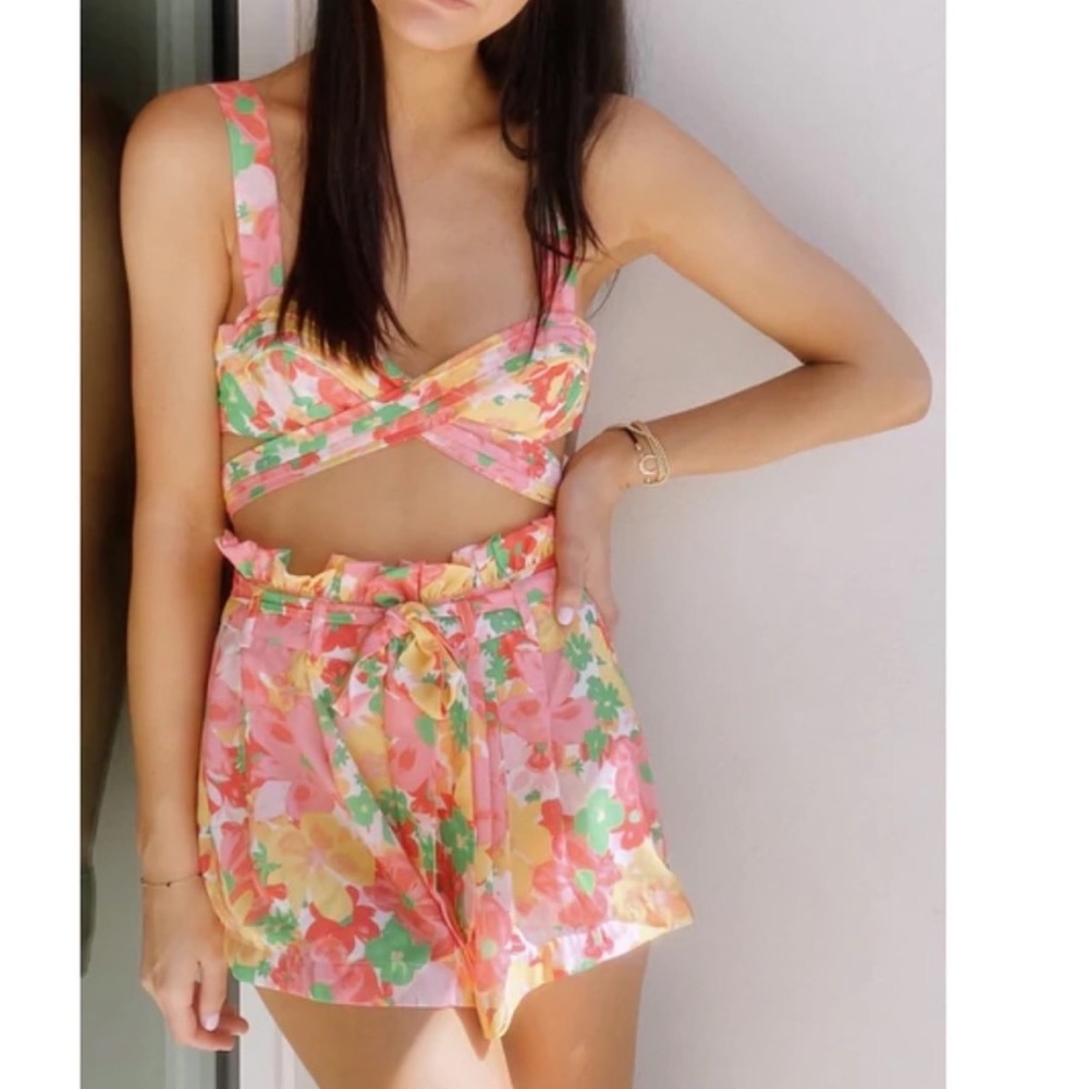 NWT For Love and Lemons Set : Avery Bra Top & Miranda Shorts - Picture 3 of 8